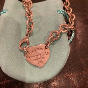 Sterling silver heart necklace Tiffany look-alike.